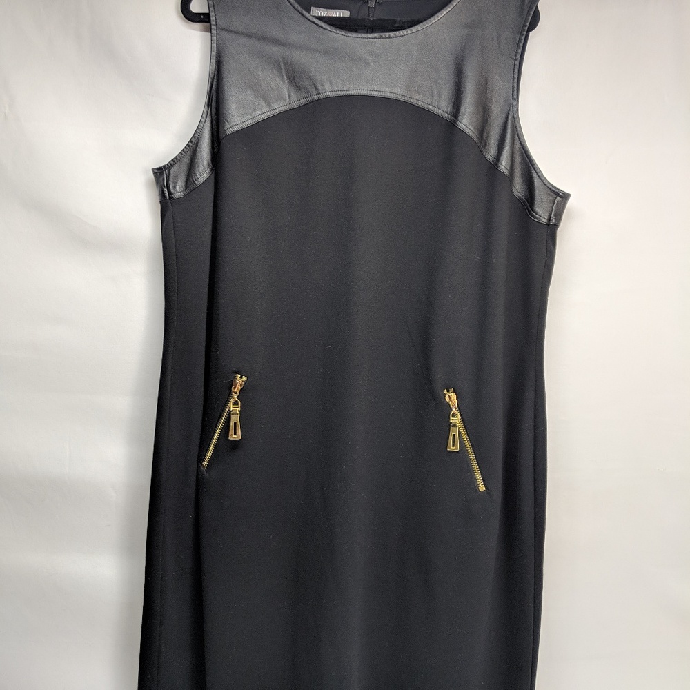 🍒🍒Leather Shoulders - Little Black Dress